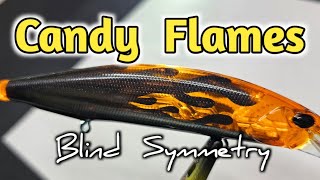 Viewer challenged me to paint flames on a custom designed fishing lure 