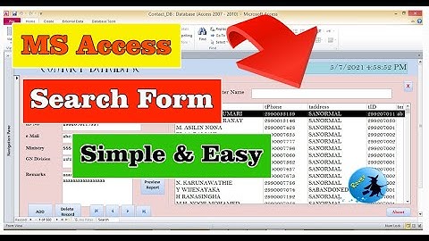 Cara menambahkan kotak teks pencarian ke formulir akses | kotak pencarian ms access | Rover