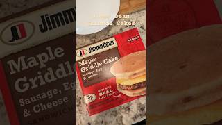 Trying Jimmy Dean Maple Griddle Cake Sausage, Egg & cheese sandwich. ￼