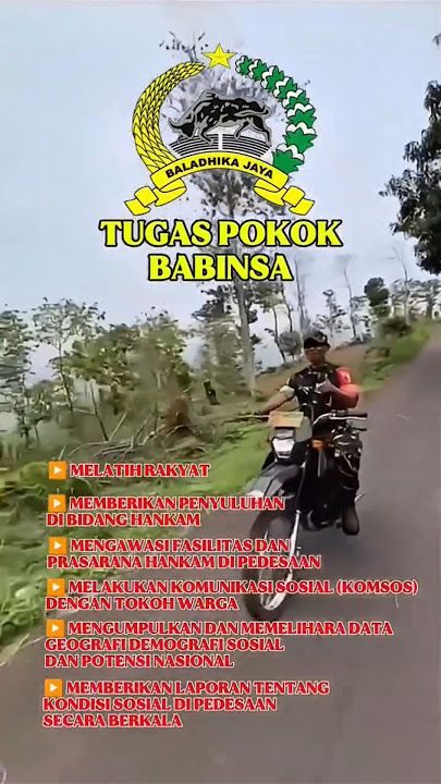 Tugas pokok Babinsa #shorts #viralvideo #feedshorts #tniad #tnidihatirakyat #babinsa #tugaspokok
