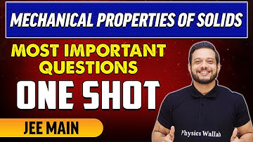 Mechanical Properties of Solids - Most Important Questions in 1 Shot | JEE Main