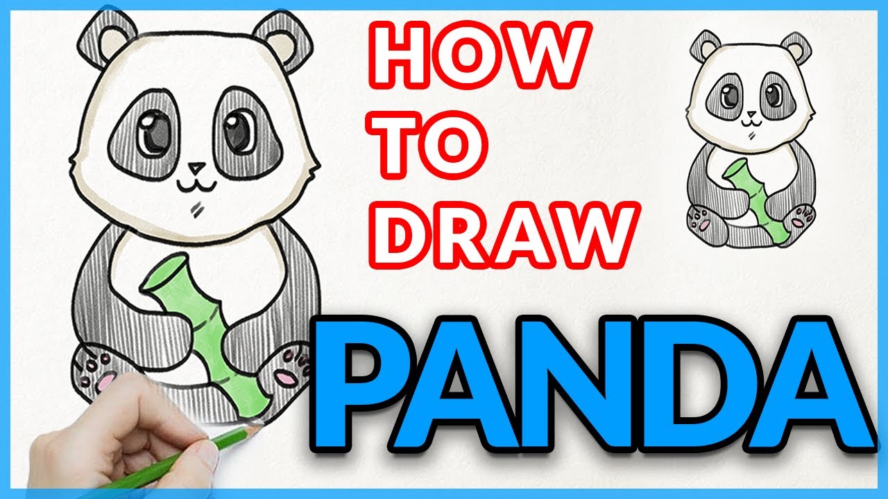 How To Draw a Cute Panda - YouTube