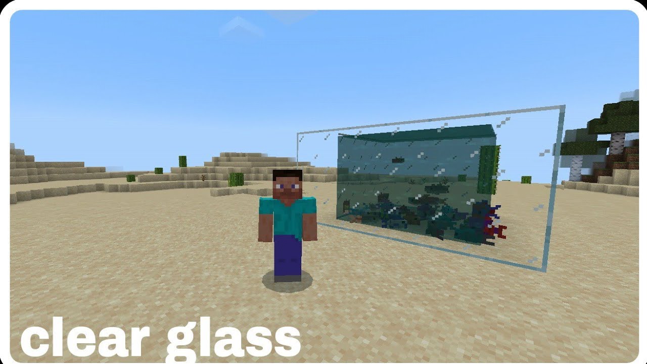 How to download Java clear glass add-on Minecraft pocket edition || mod ...