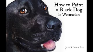 How to Paint a Black Dog in Watercolors with Tips and Instructions | Jess Kristen