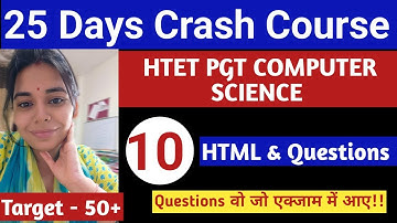 DAY 10- 25 Days Crash Course || HTET PGT COMPUTER SCIENCE || NS CLASSES
