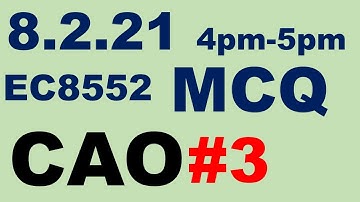 EC8552 MCQ questions | computer architecture and organization mcqs with answers | cao | CHROME TECH