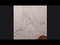 How to draw a beautiful girl 😍 | easy drawing tutorial ladki last m chhoti ban jaati h😜 #trending 