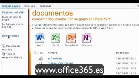 Office 365 Tutoriales - Como compartir documentos en Office 365 de Microsoft
