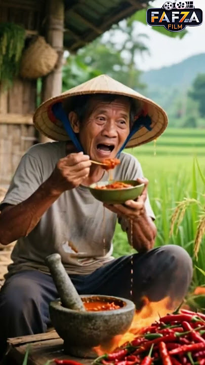 Petani Sawah Makan Sambal Ulek Pedas Gila, Panik Kocak #makanpedas #pedasbanget