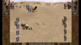 Heroes III   Stone Gargoyles vs Harpies 99999 of each unit