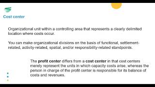 ¿Cómo Manejar Centro de beneficio y Centro de Costo en SAP?