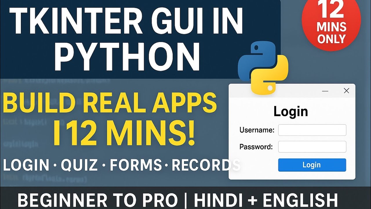 Master Tkinter GUI in Python in Just 12 Minutes! | Real Use Cases ...
