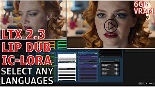 ComfyUI Tutorial: Realistic AI Lip Sync Dubbing with LTX 2.3 LORA Low Vram workflow #comfyui