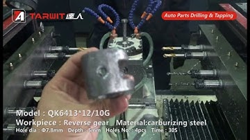 TARWIT multi-spindle drilling and tapping machine QK6413x12 for reverse gear