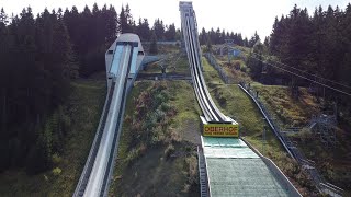 Oberhof - Wanderung, Sportanlagen, Rennsteig, Schanze Kanzlersgrund, SkisportHalle, Thüringer Wald