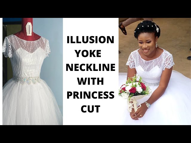 ELVENIA | Princess-cut wedding dress with V-neck | Nicole