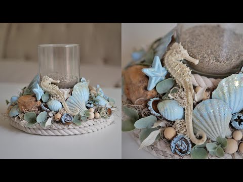 Подсвечник из ракушек