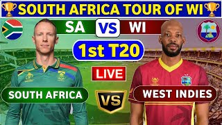 West Indies vs South Africa, 1st T20 | WI vs SA 1st T20 Live Score & Commentary