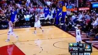 Stephen Curry misses a layup then turns it into a three Part 2! 4/13/14