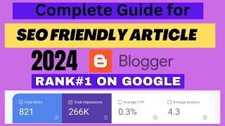 How to Write A Blog Post (For Beginners in Hindi) Seo Friendly Blog Post | Article Writing