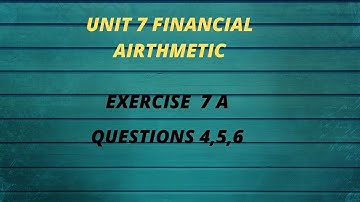 #Mathematics of class 7 countdown Unit 7 Ex 7A Questions 4,5,6