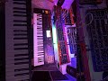 Behringer Spice, Roland Fantom 06, Modular Synth, Korg PianoRec und Samsung Galaxie 54a,  The First