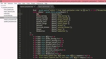 Pemrograman Web PHP - Program Penjualan Sederhana part6 (Membuat Proses Hapus)