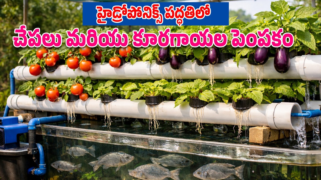 హైడ్రోపోనిక్స్ పద్ధతిలో చేపలు మరియు కూరగాయల పెంపకం