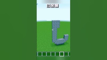 Can I build letter " J " using *only 43 blocks 😐 #minecraft #minecraftshorts #art