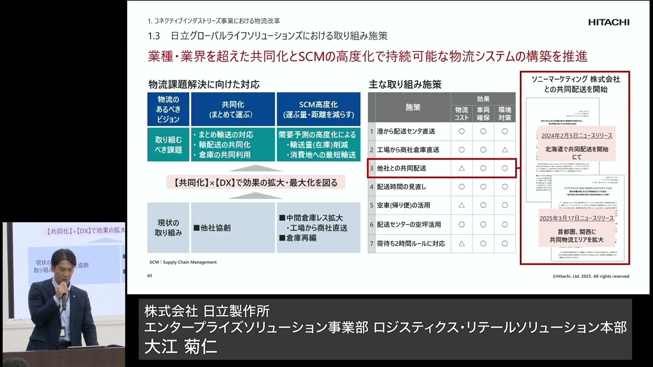 日立製作所 コネクティブインダストリーズ事業における物流改革の