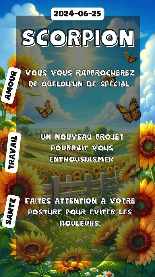 Horoscope Scorpion 25 Juin 2024 YouTube