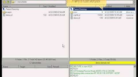 Managing files and directories via FlashFXP