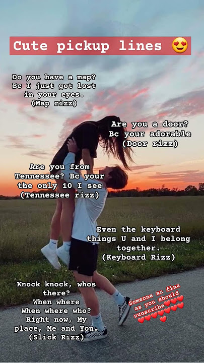 Cute pick-up lines #rizz #trend #foryou #like