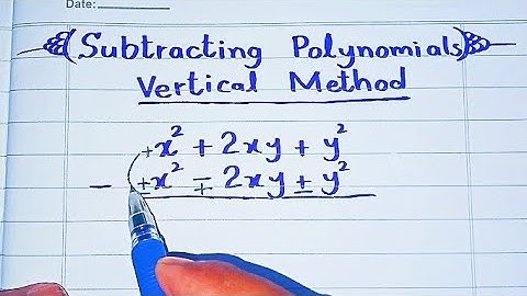 How to Subtract Polynomials Vertically || Subtraction of Polynomials Vertical Method