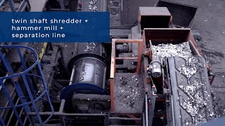 Zato | twin shaft shredder + hammer mill + separation line: the perfect combination