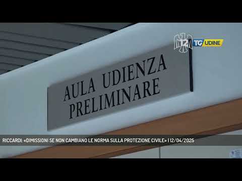 RICCARDI: «DIMISSIONI SE NON CAMBIANO LE NORMA SULLA PROTEZIONE CIVILE» | 12/04/2025