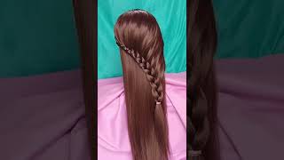 Quick and easy braidal hairstyle 🎀😘#braidalhairstyle #hairstyle #hairtutorial #weddinghairstyles