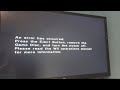 Nintendo Wii - Stretched "An error has occured" message