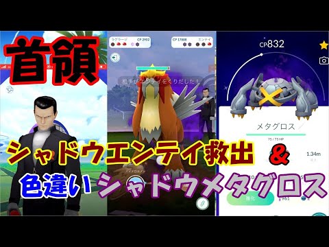 ポケモンgo シャドウエンテイ救出 色違いシャドウメタグロスget Pokemon Go Youtube