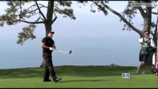 Phil Mickelson drives green 2010 Farmers Insurance Open