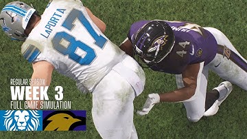 Lions vs. Ravens | Madden NFL 26 Simulation | 2025-26 Season Week 3