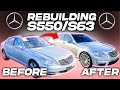 REBUILDING STORM DAMAGED MERCEDES S550 / S65 AMG CONVERSION IN 14 MIN INCREDIBLE TRANSFORMATION