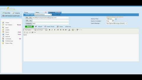 How to send Self Destructing Email