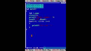 C Program to Generate Multiplication Table |C Languag #shorts #youtubeshorts  #clanguage #shortsfeed