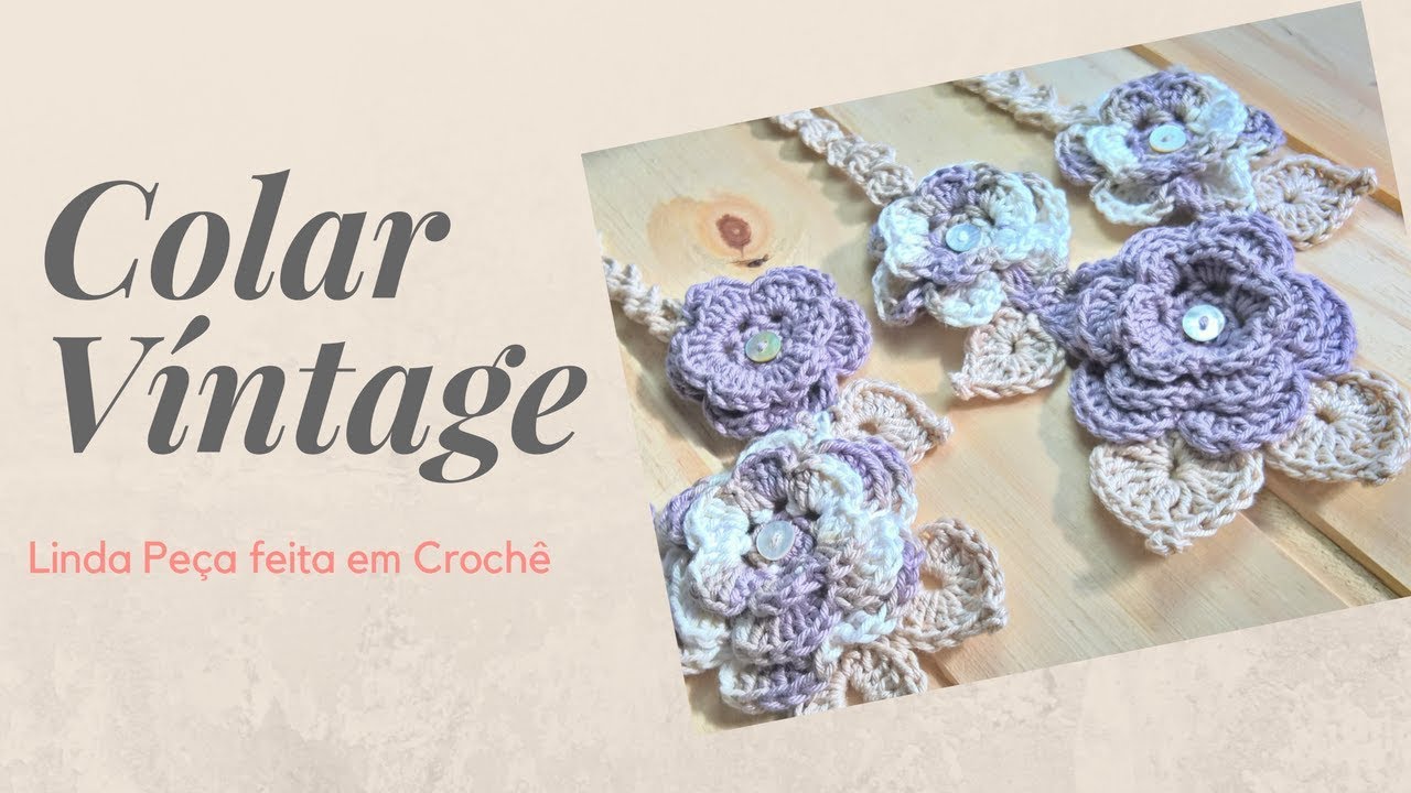 Colar de crochê.