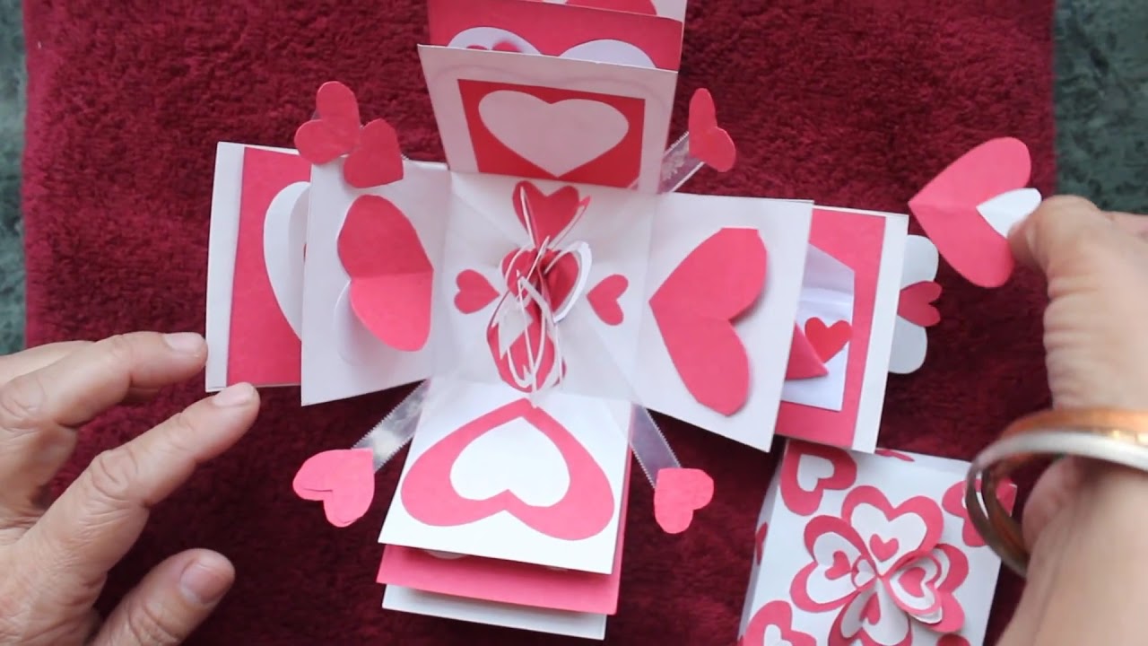 valentine hearts explosion box youtube