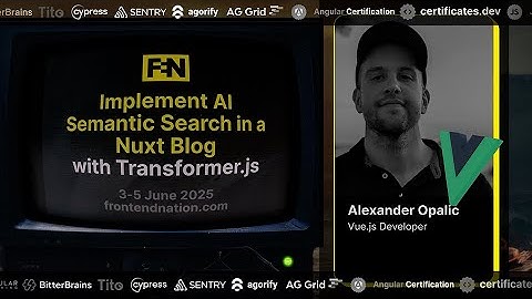 Frontend Nation 2025: Implement Al Semantic Search in a Nuxt Blog w/ Transformer.js by Alex. Opalic