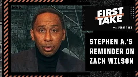 Stephen A. reminds us about the Jets drafting Zach...