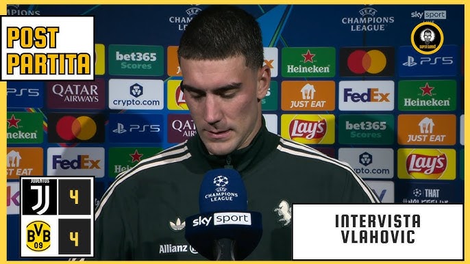 POST JUVENTUS - BORUSSIA DORTMUND 4-4 | INTERVISTA VLAHOVIC