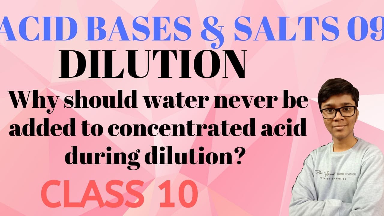 Ch 2 ACID BASES & SALT 09 DILUTION Why should water never be added to